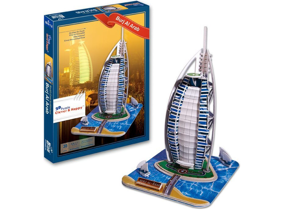 CLEVER&HAPPY 3D puzzle Burj Al Arab 30 dílků