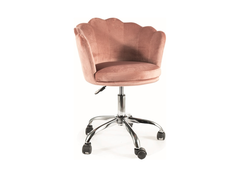 Otočná židle ROSO - velvet starorůžová