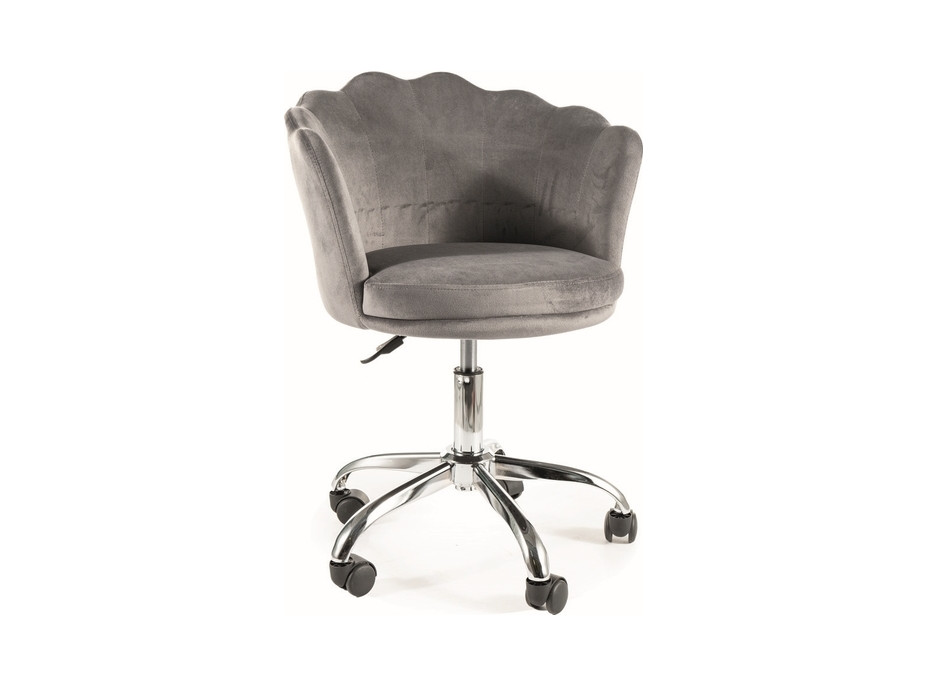 Otočná židle ROSO - velvet šedá