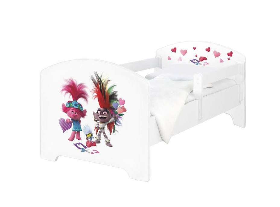 Dětská postel OSKAR - 140x70 cm - Trollové - Vystřihovánky