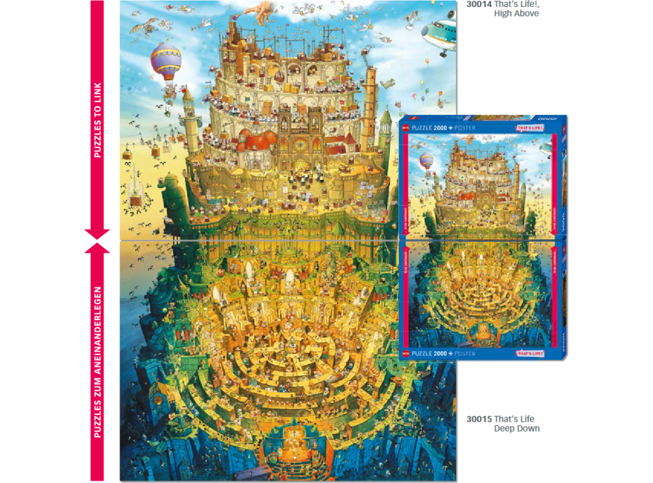 HEYE Puzzle That's Life: Vysoko 2000 dílků