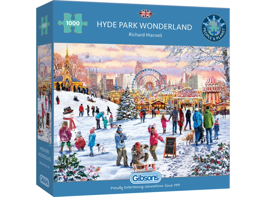 GIBSONS Puzzle Zimní zázrak v Hyde parku 1000 dílků