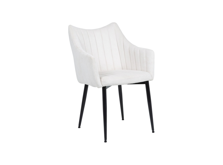 Jídelní židle MONET Fjord - černá/krémová bílá
