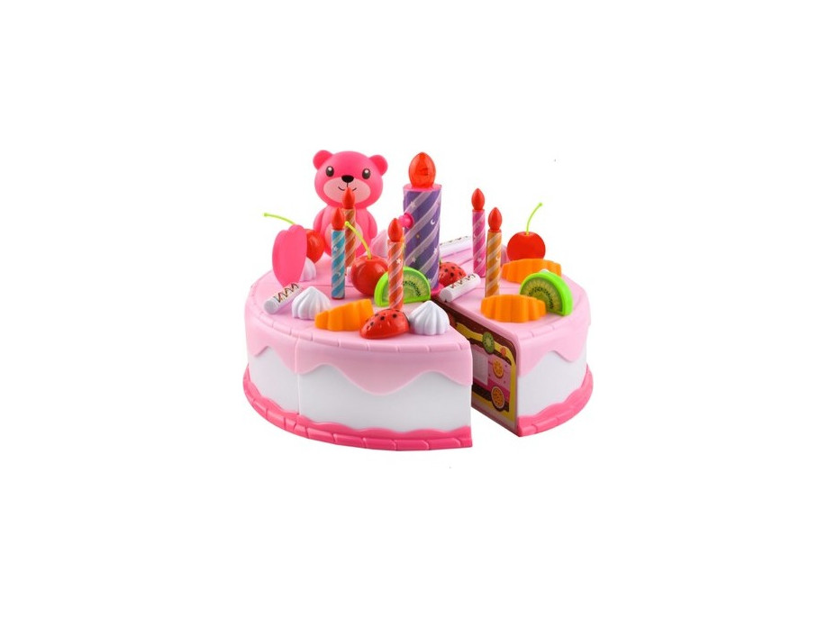 Narozeninový dort - 80 prvků - růžový