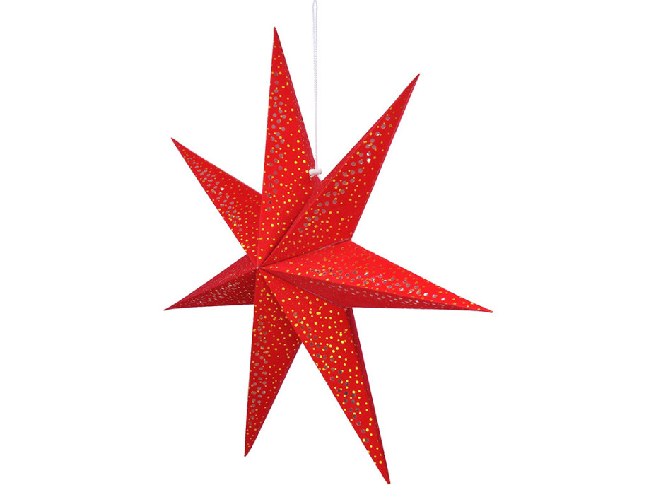 LED vánoční závěsná hvězda 60 cm - 20 LED - červená