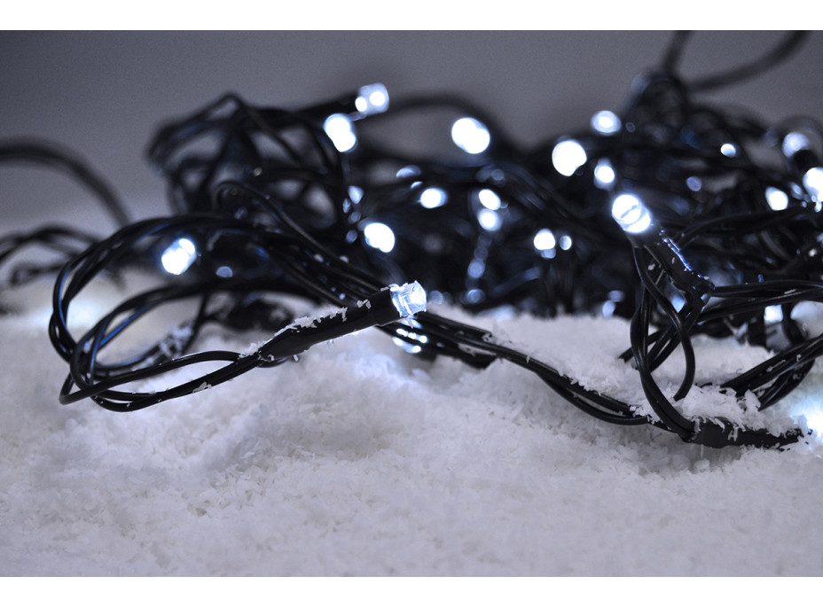 Vánoční venkovní LED řetěz 5 m - 50 LED - studená bílá