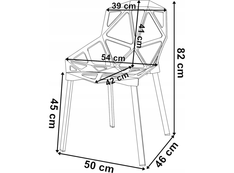 Jídelní židle VECTOR - černá