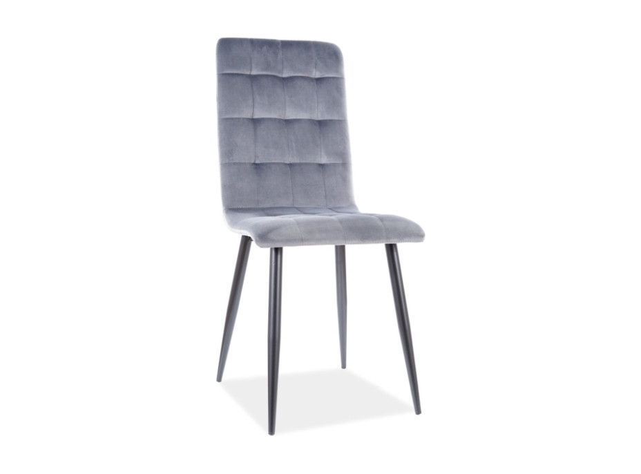 Jídelní židle OTTO Velvet - černá/šedá