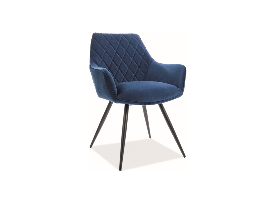 Jídelní židle LINA - černá/tmavě modrá