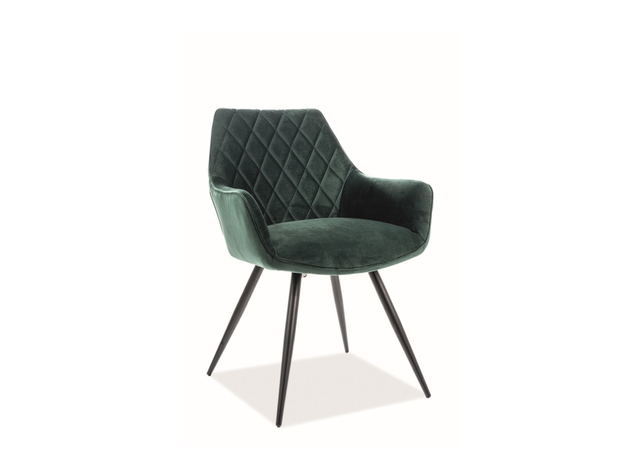 Jídelní židle LINA - černá/tmavě zelená