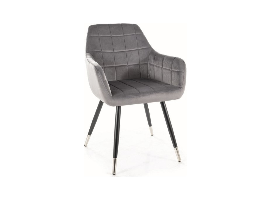 Jídelní židle NUKE - chromová/černá/šedá