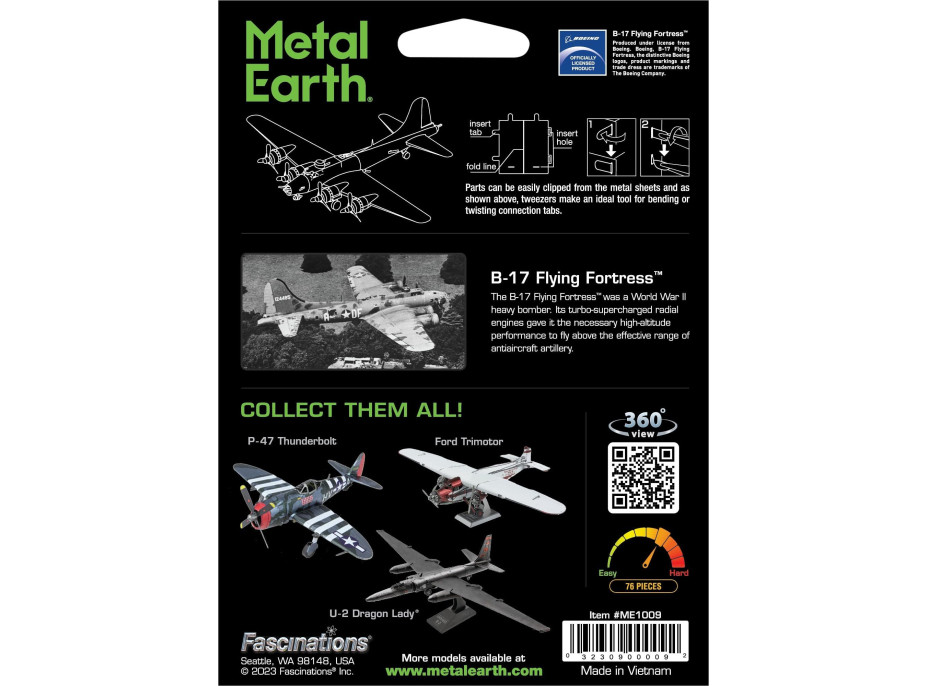 METAL EARTH 3D puzzle Flying Fortress B-17