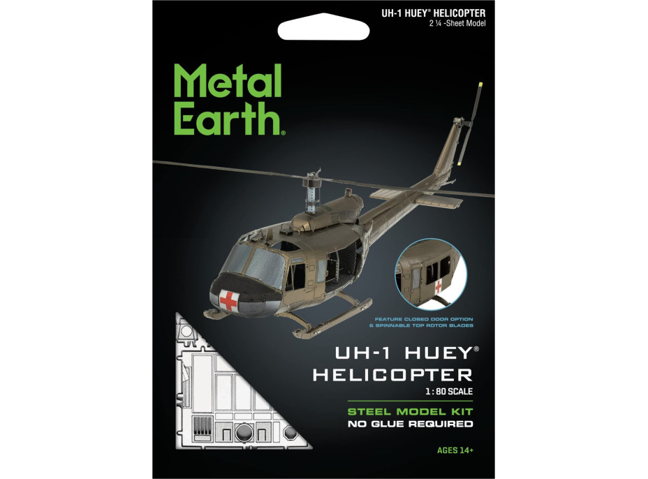 METAL EARTH 3D puzzle Vrtulník UH-1 Huey