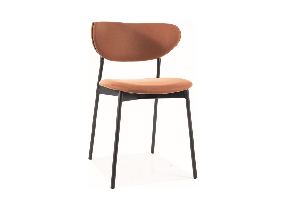 Jídelní židle DANIEL Tap - černá/pomerančově oranžová