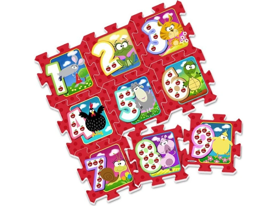 STAMP Pěnové puzzle Zvířátka a čísla