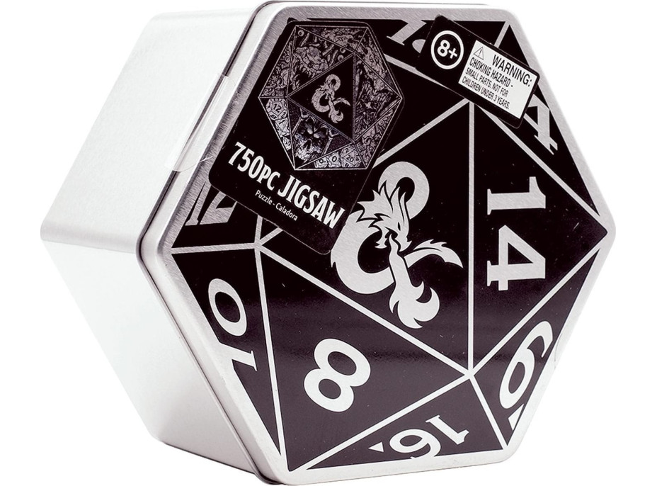 Metalické puzzle Dungeons&Dragons 750 dílků v plechové krabičce