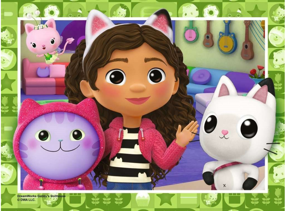 RAVENSBURGER Puzzle Gábinin kouzelný domek 4v1 (12, 16, 20, 24 dílků)