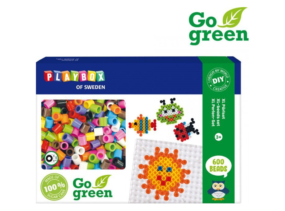 PLAYBOX Zažehlovací korálky Sada Go green XL 600 ks