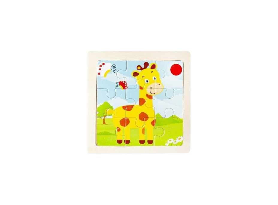 Dřevěné puzzle - Zvířátka - 4 kusy