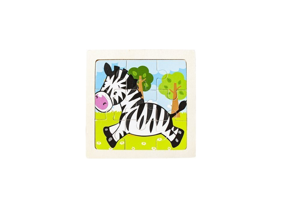 Dřevěné puzzle - Zvířátka - 4 kusy