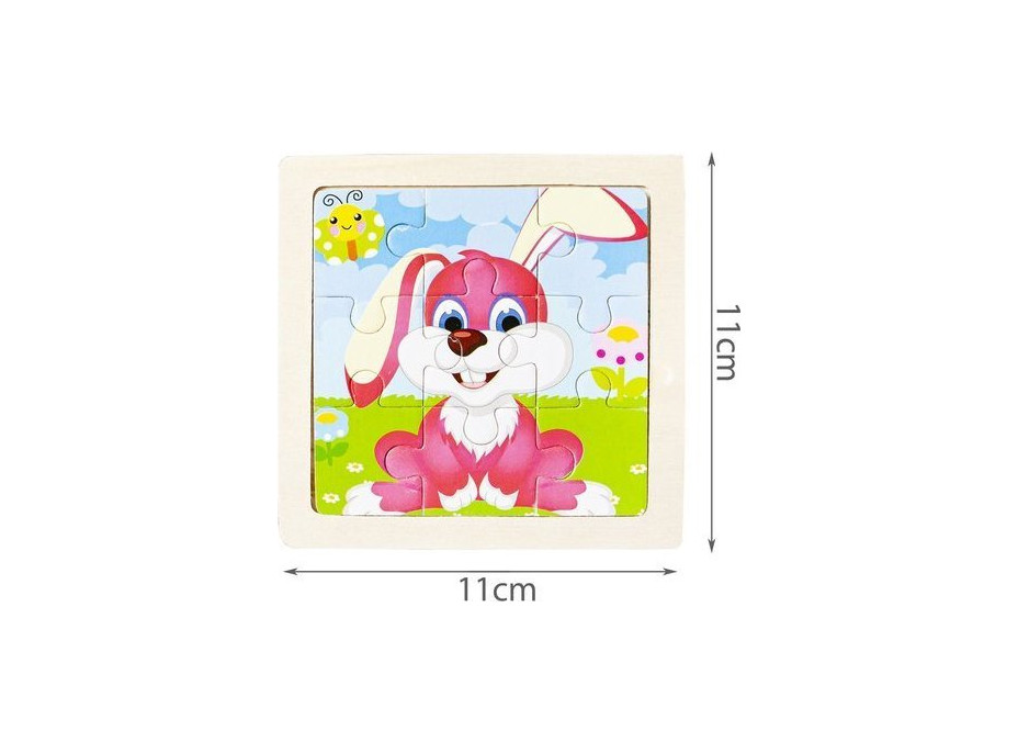 Dřevěné puzzle - Zvířátka - 4 kusy