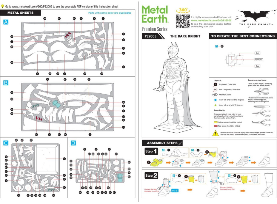 METAL EARTH 3D puzzle Premium Series: Batman, The Dark Knight