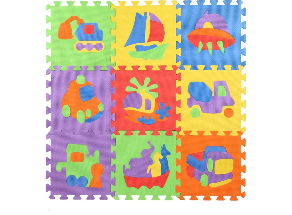 TEDDIES Pěnové puzzle Dopravní prostředky (27x27)