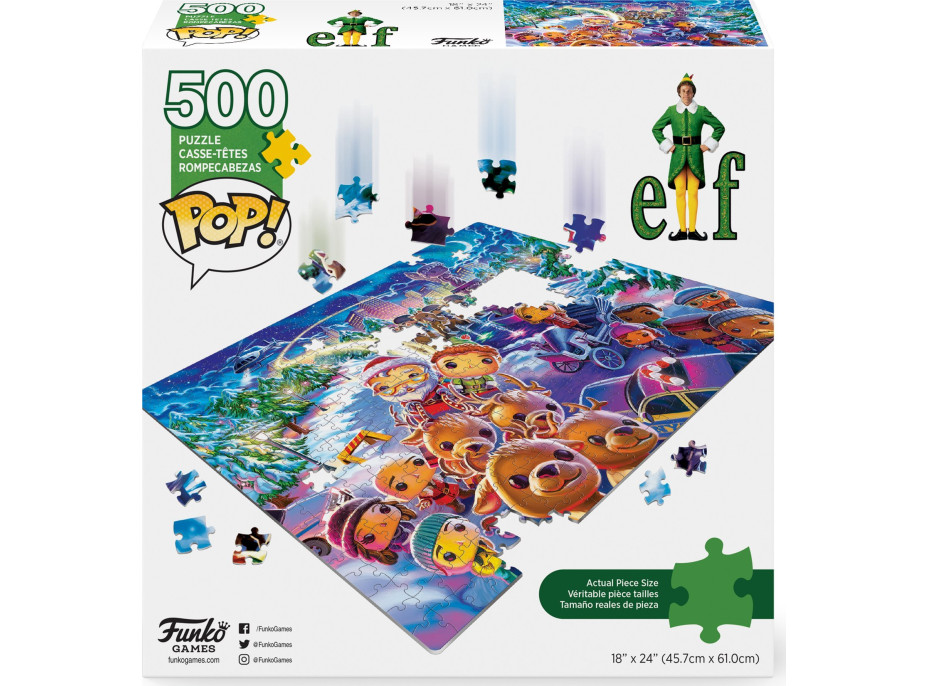 FUNKO GAMES Puzzle POP! Vánoční skřítek 500 dílků