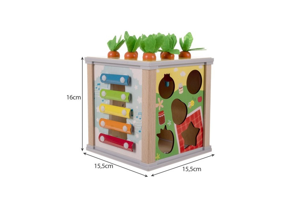 Dřevěná vzdělávací kostka - Zahrádka