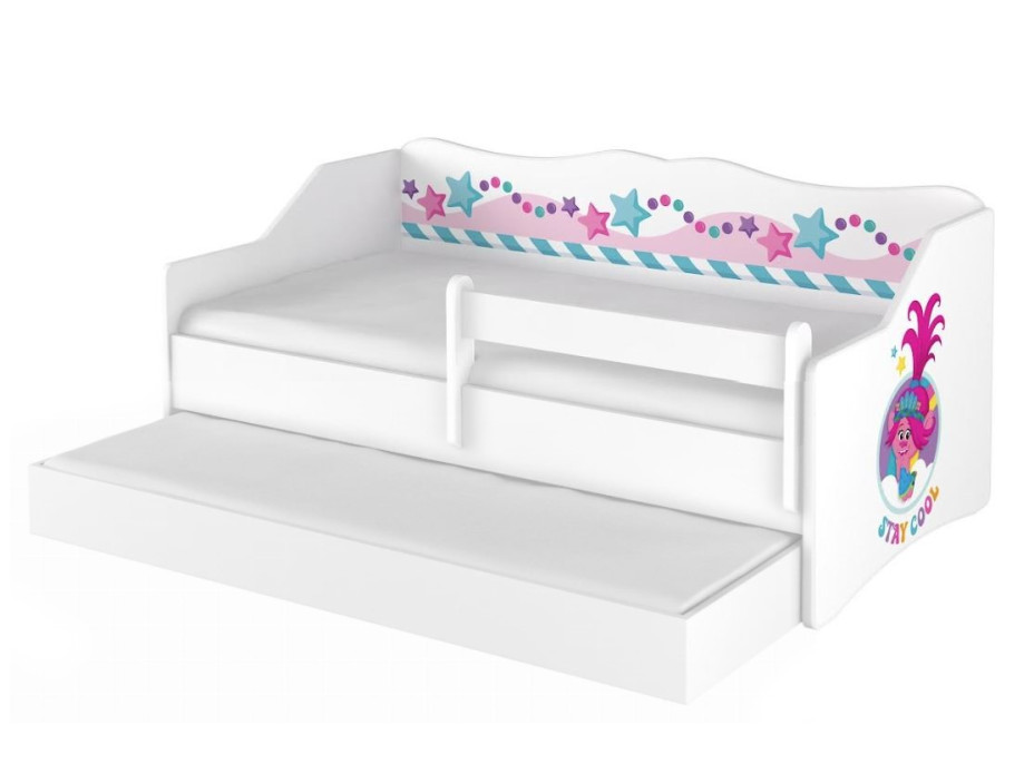 Dětská postel s přistýlkou LULLU 160x80 cm - Trollové - Stay Cool