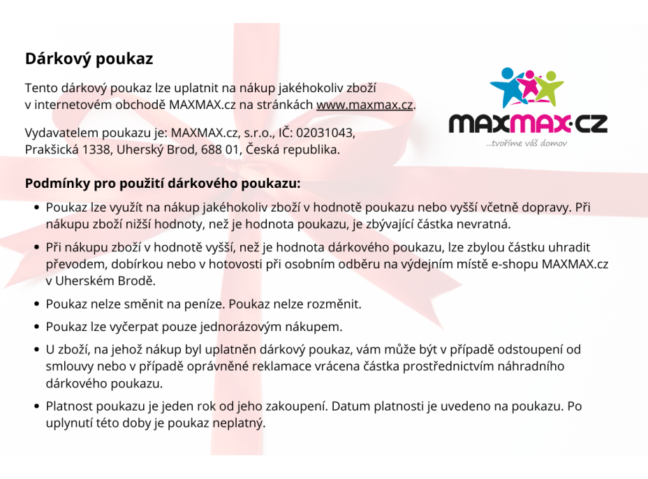 Dárkový poukaz v hodnotě 500 Kč