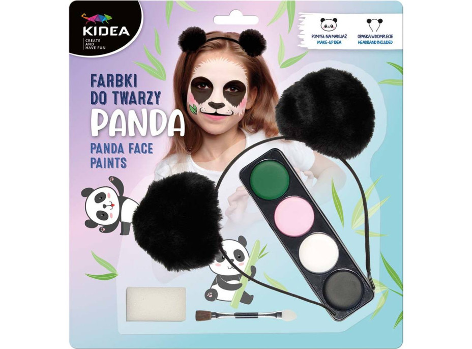 Barvy na obličej - Panda