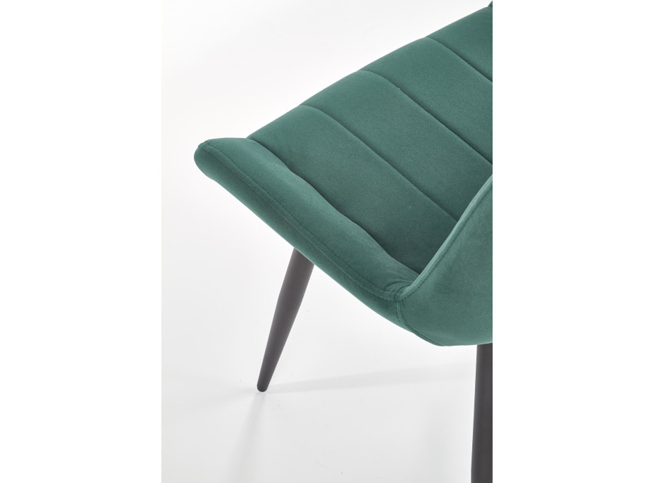 Jídelní židle ELEKTRA - tmavě zelená/černá