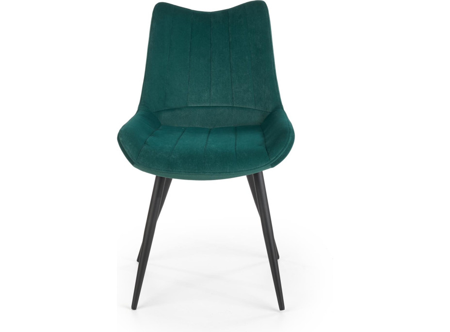 Jídelní židle ELEKTRA - tmavě zelená/černá