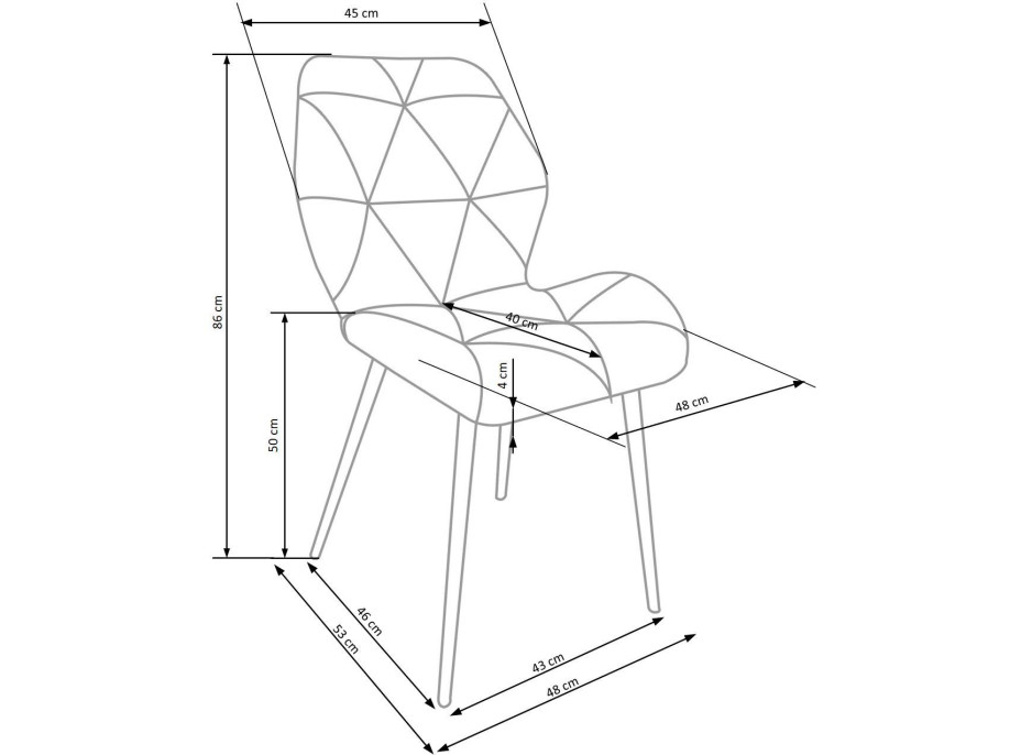 Jídelní židle MAYA - šedá
