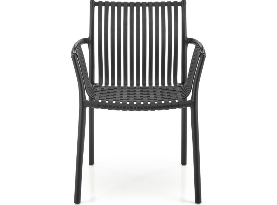 Zahradní plastová židle HUGO - černá