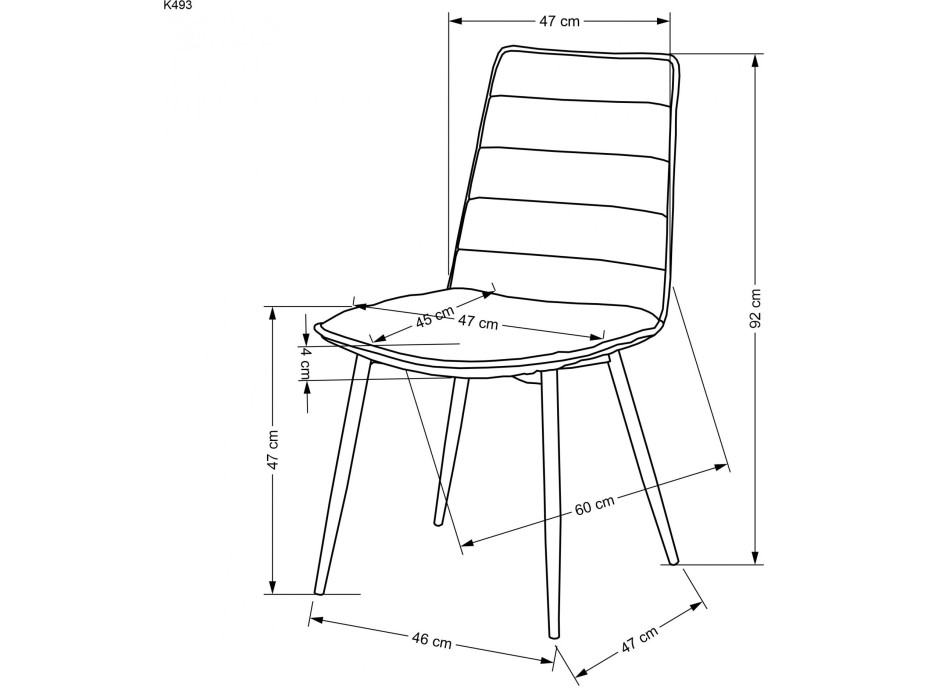 Jídelní židle JUDITA - šedá