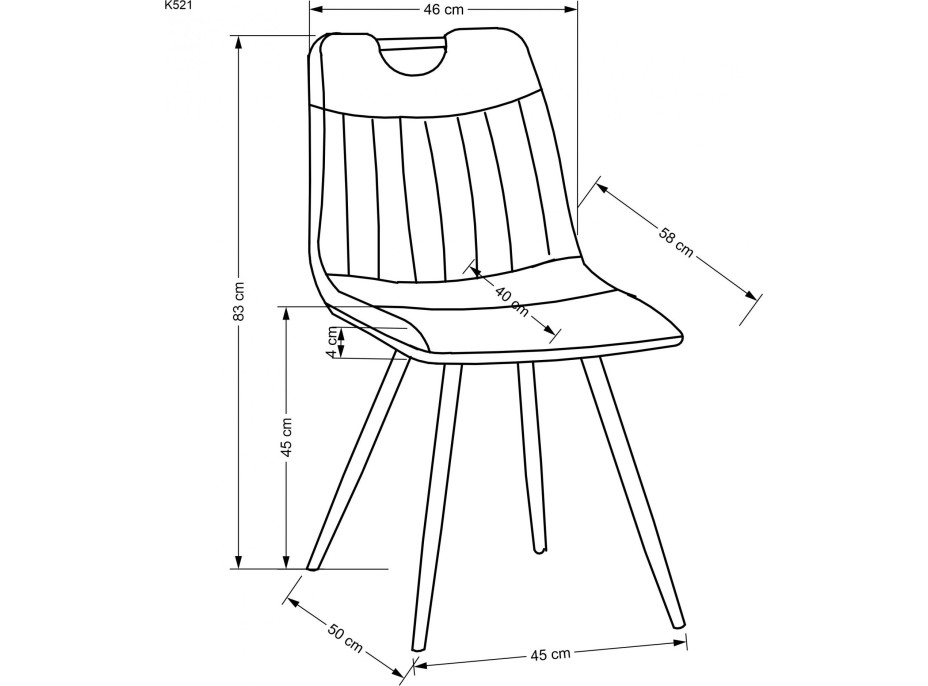 Jídelní židle GLORIE - hořčicová