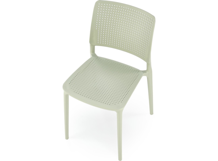 Zahradní plastová židle NORA - světle zelená