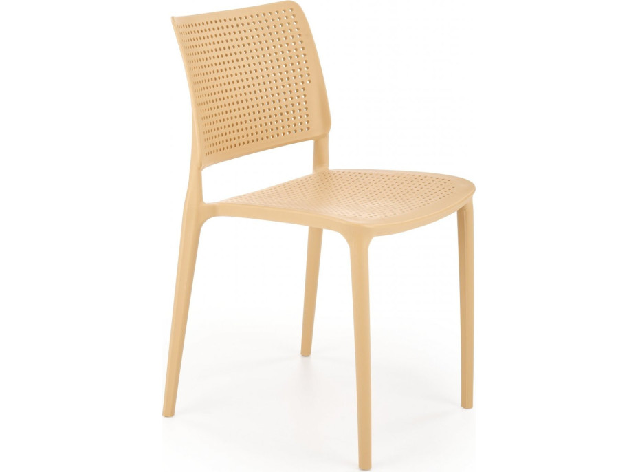 Zahradní plastová židle NORA - oranžová