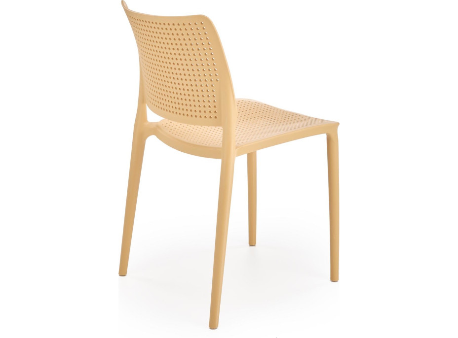 Zahradní plastová židle NORA - oranžová