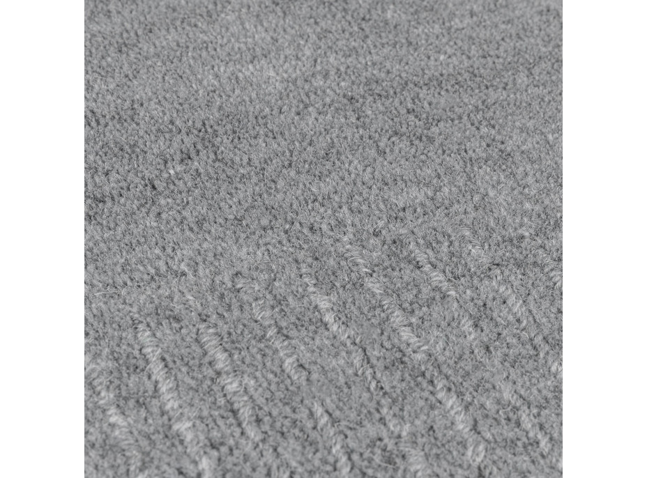 Kusový ručně tkaný koberec Tuscany Textured Wool Border Grey Marl