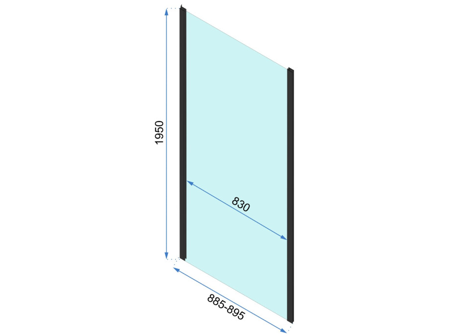 Nástěnný sprchový kout MAXMAX Rea RAPID swing 90x90x90 cm - černý