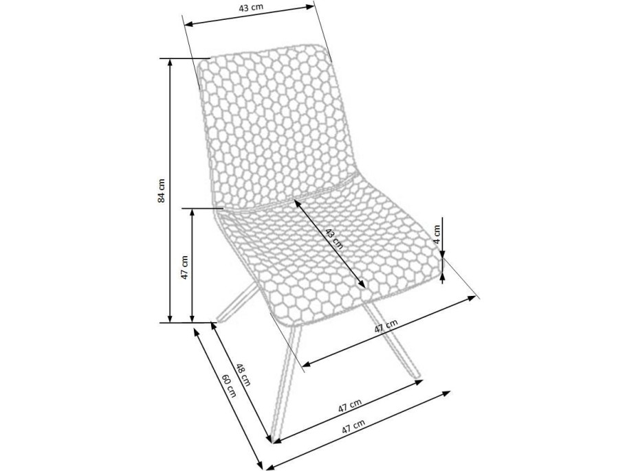 Jídelní židle SABRINA - hnědá/béžová