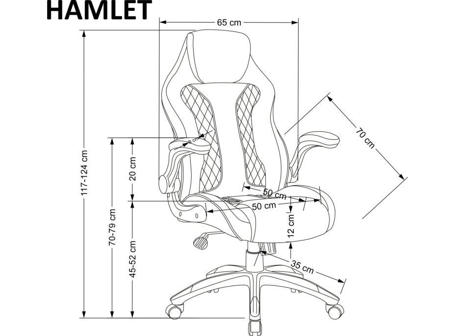 Kancelářská židle HAMLET - černá/šedá