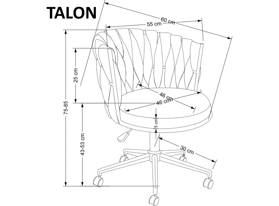 Kancelářská židle TALON - šedá