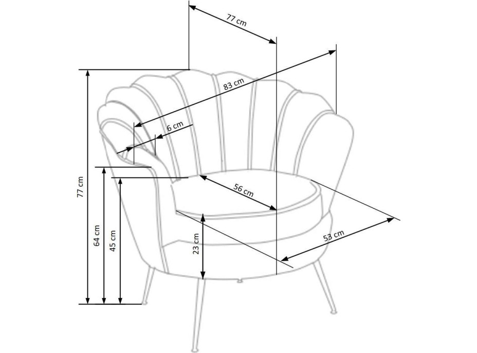 Křeslo AMORTO - čalouněné - hořčicové/černé