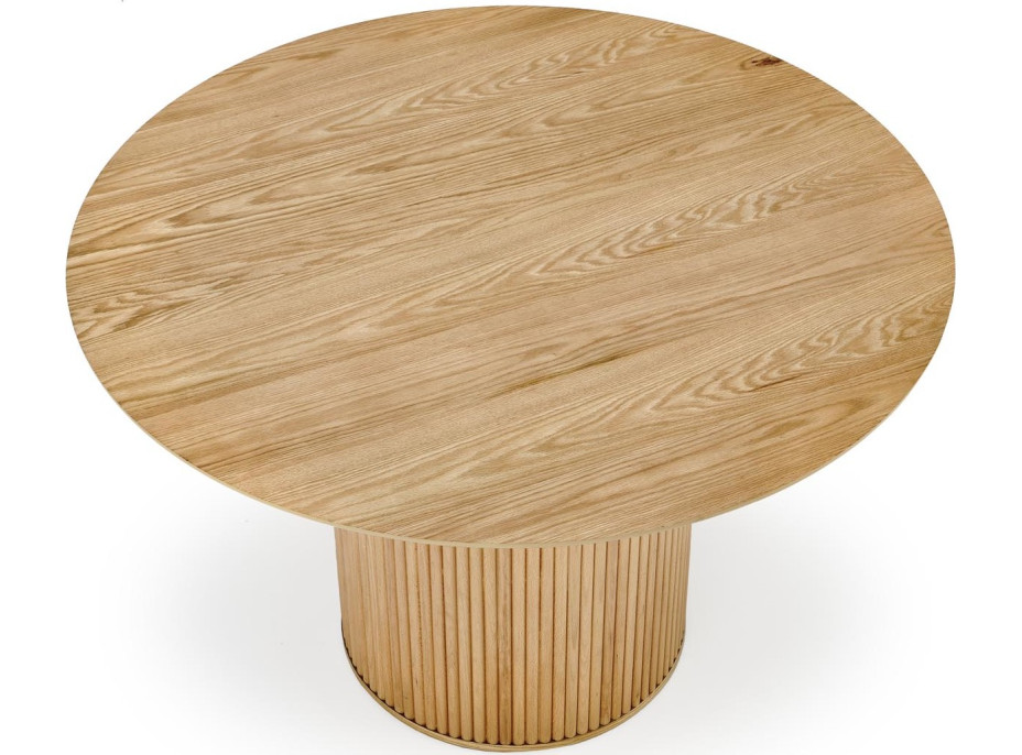 Kulatý jídelní stůl LOPEZ - 120x78 cm - přírodní dub