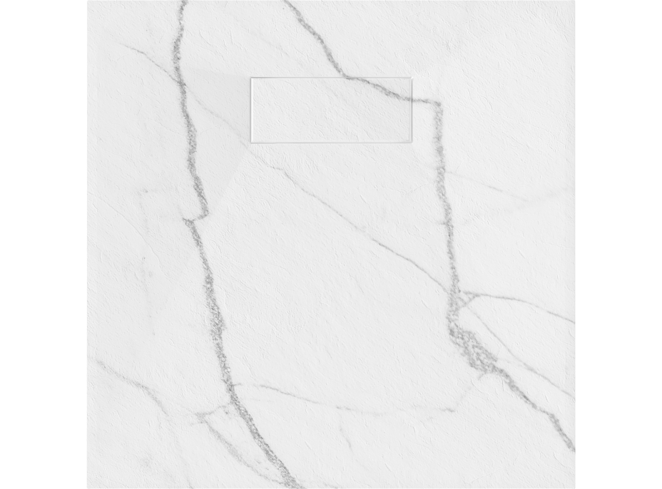 Sprchová SMC vanička MEXEN HUGO 80x80 cm - bílý kámen, 42158080