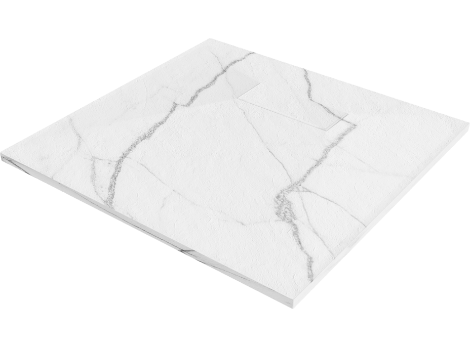Sprchová SMC vanička MEXEN HUGO 80x80 cm - bílý kámen, 42158080